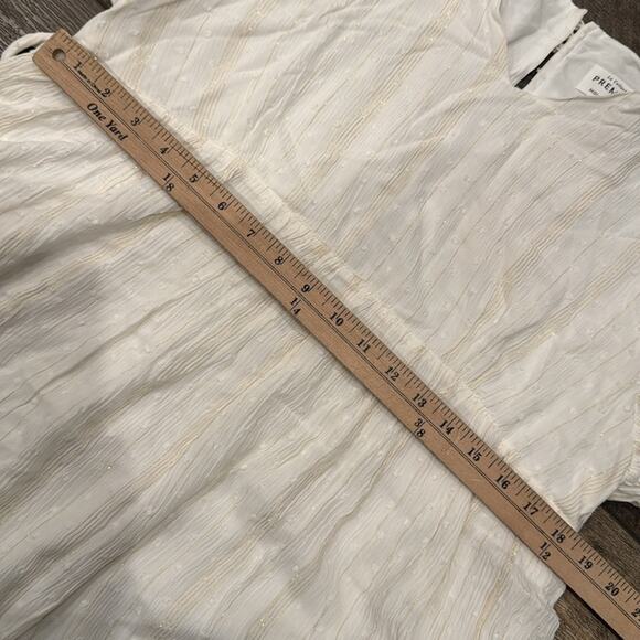 NWT Molly Bracken Women's White Short Dotted Swiss Dress Off White Gold Size XL - Picture 9 of 13